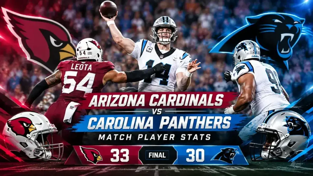 Arizona Cardinals vs Carolina Panthers Match Player Stats